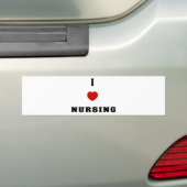 I Love Nursing Bumpersticker (Op auto)