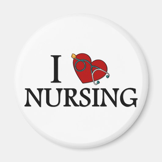 I Love Nursing Magneet (Voorkant)
