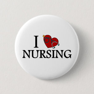I Love Nursing Ronde Button 5,7 Cm