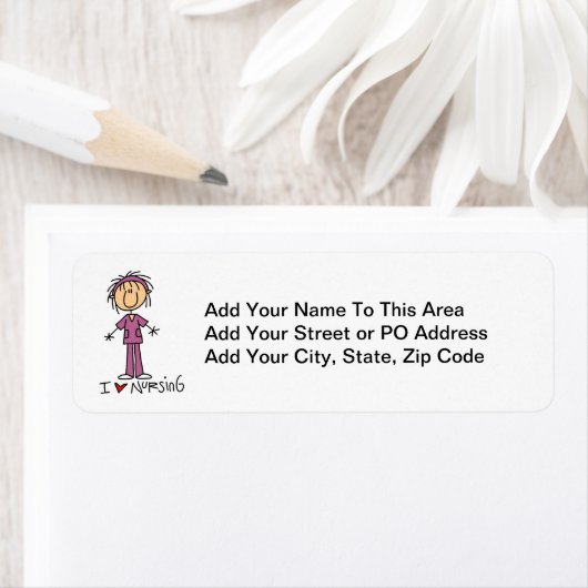 I Love Nursing T-shirts and Gifts Etiket (Insitu)