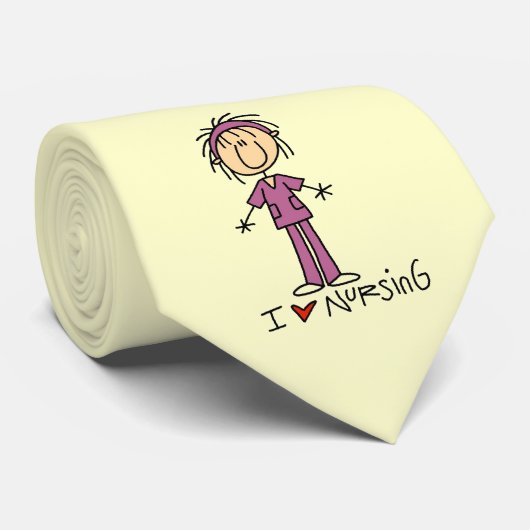 I Love Nursing T-shirts and Gifts Stropdas (Opgerold)