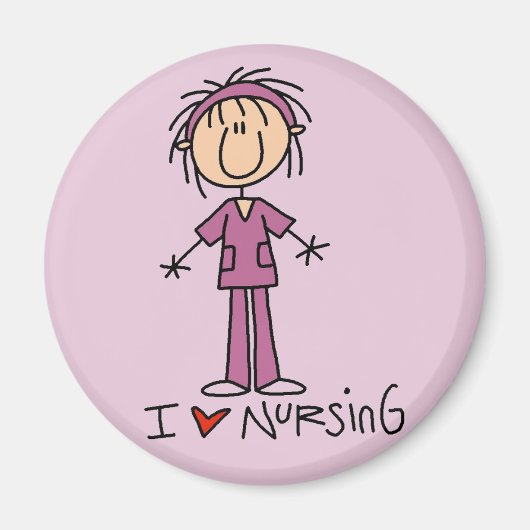 I Love Nursing Tshirts and Gifts Magneet (Voorkant)
