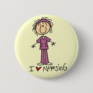 I Love Nursing Tshirts and Gifts Ronde Button 5,7 Cm