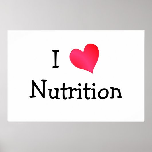 I Love Nutrition Poster (Voorkant)
