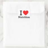 I Love Nutrition Vierkante Sticker (Tas)