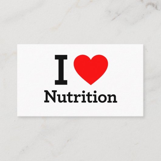 I Love Nutrition Visitekaartje (Voorkant)