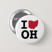 I Love Ohio Button (Voorkant /achterkant)