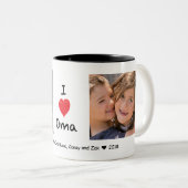 I love Oma 2 Photo Personnalisable Mug (Devant droit)