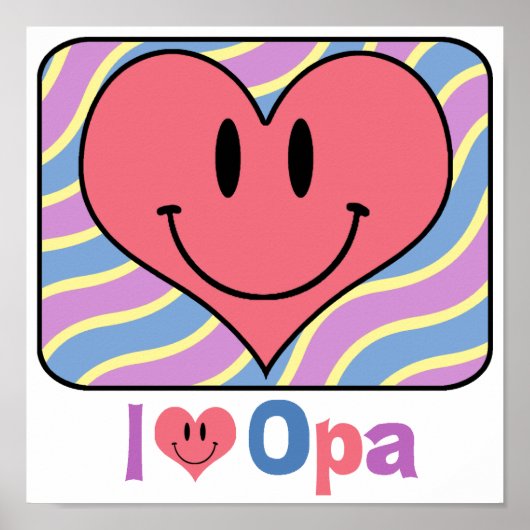 I Love Opa Poster (Voorkant)