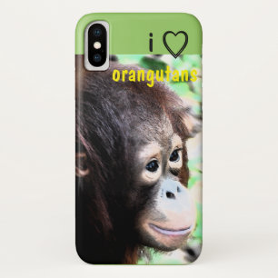 I Love Orangutans iPhone X Hoesje
