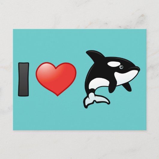 I Love Orcas Briefkaart (Voorkant)