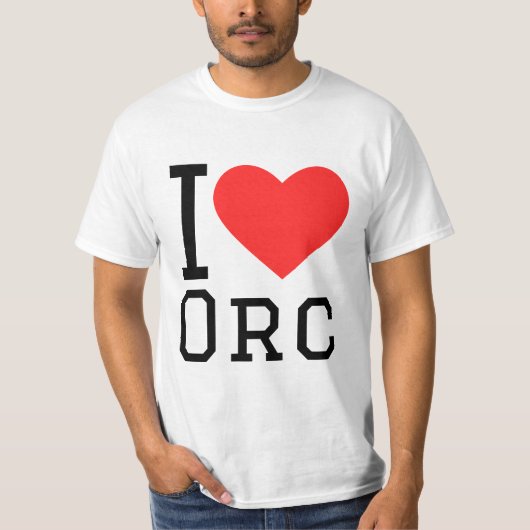 I love orcs t-shirt (Voorkant)