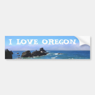 I Love Oregon Seal Rock Bumpersticker