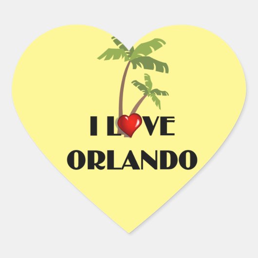 I Love Orlando Hart Sticker (Voorkant)
