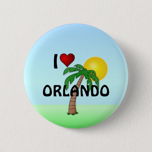 I Love Orlando Ronde Button 5,7 Cm (Voorkant)