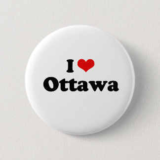 I Love Ottawa Tshirt Ronde Button 5,7 Cm