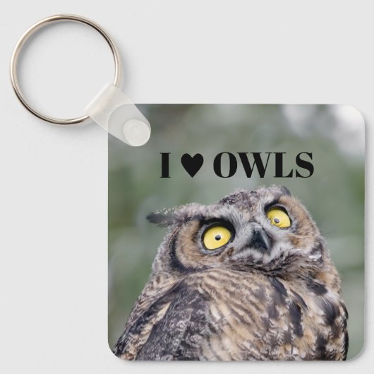 I Love Owls Keychain (Voorkant)