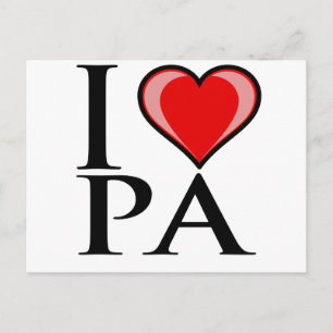 I Love PA - Pennsylvania Briefkaart