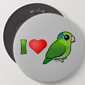 I Love Pacific Parrotlets (groen) Ronde Button 6,0 Cm (Voorkant /achterkant)