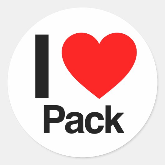 i love pack ronde sticker (Voorkant)