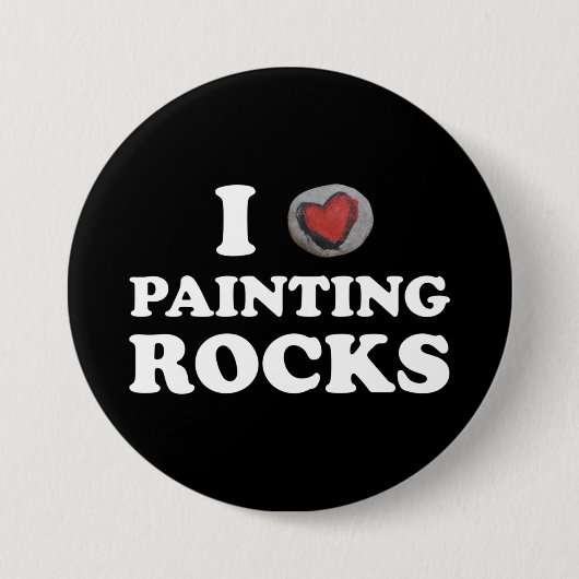 I Love Painting Rocks Cute Rock Painter Ronde Button 7,6 Cm (Voorkant)
