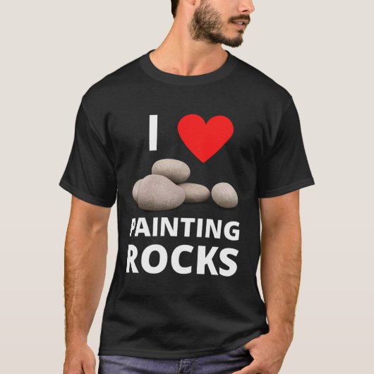 I Love Painting Rocks Heart Rock Kindness Paint Hi T-shirt (Voorkant)