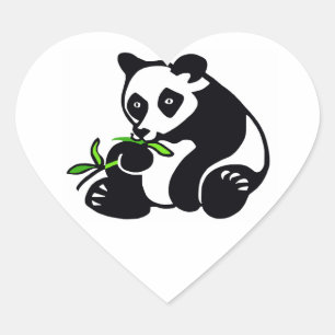 I love Panda BEARS - Wildlife - Nature -China Hart Sticker