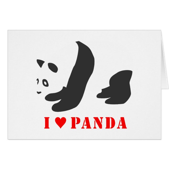 I Love Panda (Noir) (Devant horizontal)