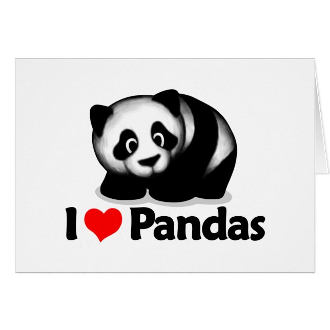 I Love Pandas (Voorkant Horizontaal)