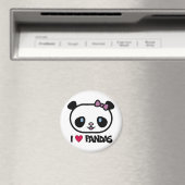 I Love Pandas Magneet (Insitu (Vaatwasser))