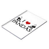 I Love Pandas Notitieboek (Linkerzijde)