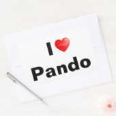 I love Pando Rechthoekige Sticker (Envelop)