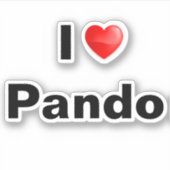 I love Pando Sticker (Voorkant)