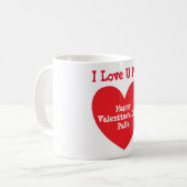 I Love PaPa - Red Valentine's Day - Coffee Mug (Devant gauche)