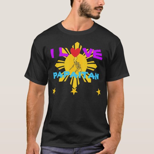 I Love Papaitan Basic Dark Shirt (Voorkant)