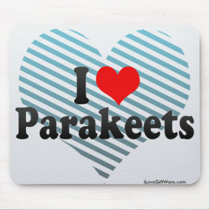 I Love Parakeets Muismat