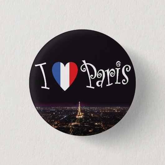 I Love Paris Button (Voorkant)