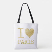 I Love Paris Canvas tas (Achterkant)
