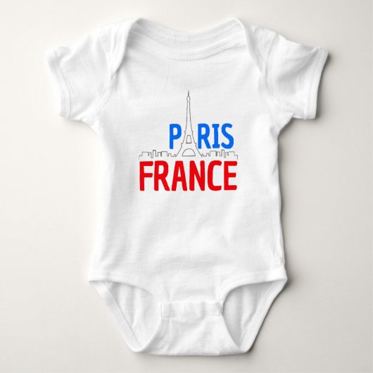 I love paris, Eiffel, Hallo Romper (Voorkant)