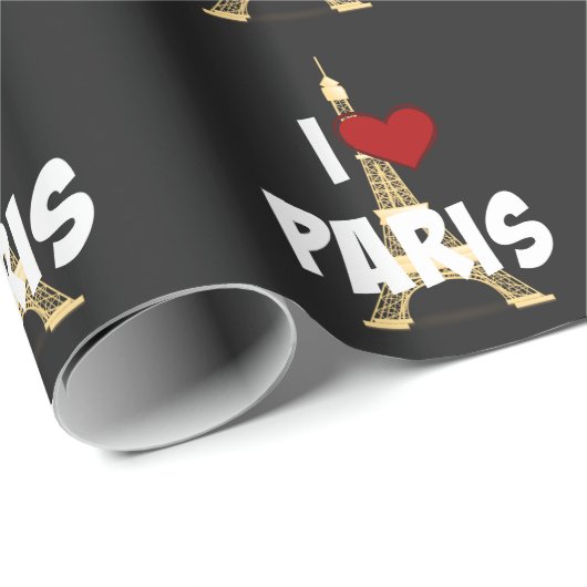 "I Love Paris," Eiffel Tower Cadeaupapier (Rol Hoek)