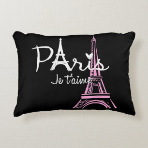 I Love Paris Eiffel Tower France Accent Kussen