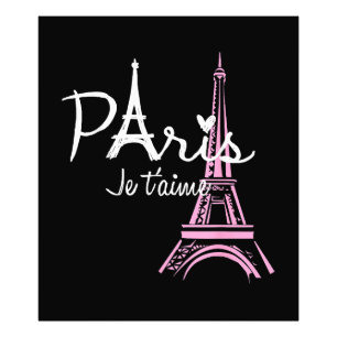 I Love Paris Eiffel Tower France Foto Afdruk