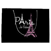 I Love Paris Eiffel Tower France Groot Cadeauzakje (Achterkant)