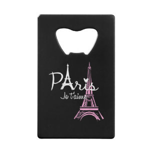 I Love Paris Eiffel Tower France Kredietkaart Flessenopener