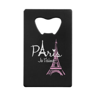 I Love Paris Eiffel Tower France Kredietkaart Flessenopener