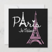 I Love Paris Eiffel Tower France Save The Date (Voorkant)