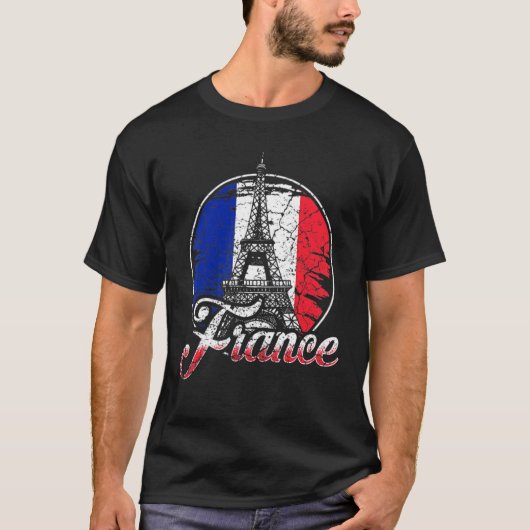 I Love Paris, Eiffel Tower, France T-Shirt French (Devant)