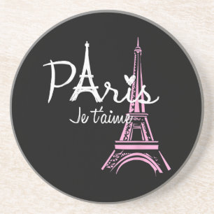 I Love Paris Eiffel Tower France Zandsteen Onderzetter