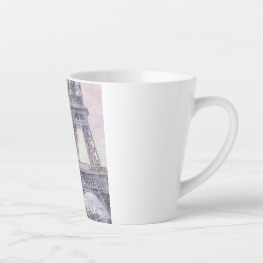 I Love Paris Eiffel Tower Latte Mok (Rechts)