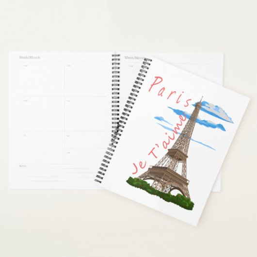 I Love Paris Eiffel Tower Planner (Display)